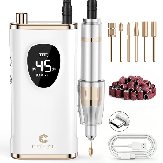Professional Electric Nail Drill Rechargeable Nail File | for Acrylic & Gel, High Speed 45000RPM, Cordless, Portable Gel Polish Removal E file, Beginner Friendly, for Beauty Lovers