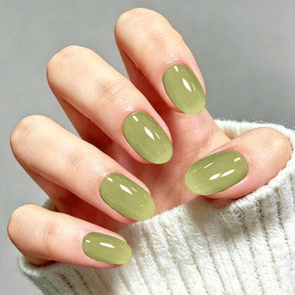 French Tip Press On Nails, Short Almond 32Pcs 16 Sizes Fake Nails | Reusable Stick-On Nails with Glue, 3 Weeks Wear,Salon-Quality Natural Fake Nails,Curved Fit,Nude Pink & White with Gold Line