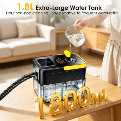 Steam Cleaner,1.9Qt Pressurized Portable Handheld Steamer for Home Cleaning | 3 Adjustable Steam Levels & Dual Switch, 15s Heat-Up, 221°F Steam，18 Accessories for Tile, Grout, Grease, Dirt, Car, sofa