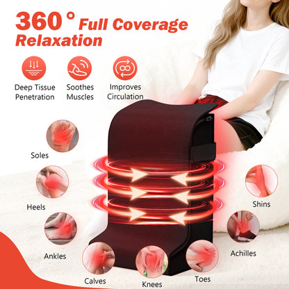 Red Light Therapy for Feet:480 LEDs Infrared Light Therapy with 5 Modes Adjustable Heated Foot Wrap with Power & Time Controller Redlight Therapy for Body, Legs (15 * 11.5 * 25IN)