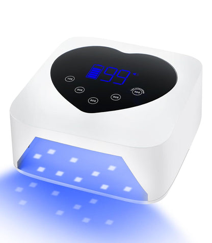 HUGMAPLE Cordless UV Nail Lamp 72W，Rechargeable Diamond LED Nail Dryer | Fast Nail Light Curing Lamp for All gel nails with 5 Timer Setting, Touch Control & Auto Sensor for Salon & Home