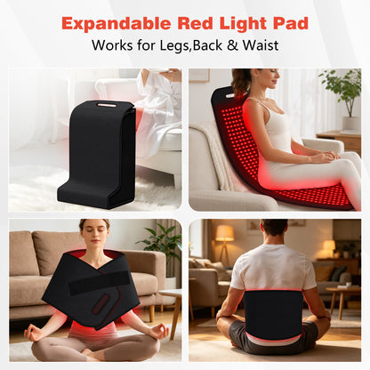 Red Light Therapy for Feet:450 LEDs Infrared Light Therapy with 4 Modes Adjustable Heated Foot Wrap with Power & Time Controller Redlight Therapy Mat for Body, Legs, Ankle, Back
