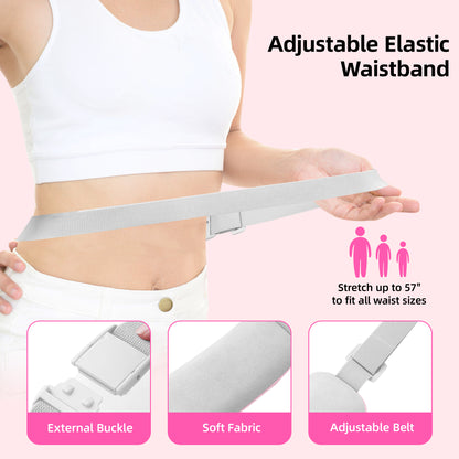 Portable Heating Pad Period Cramps: 2 Timer 6 Heat Levels 6 Vibration Modes Cordless Electric Heating Pad 3s Fast Heating Menstrual Heating Pad (Light Pink)