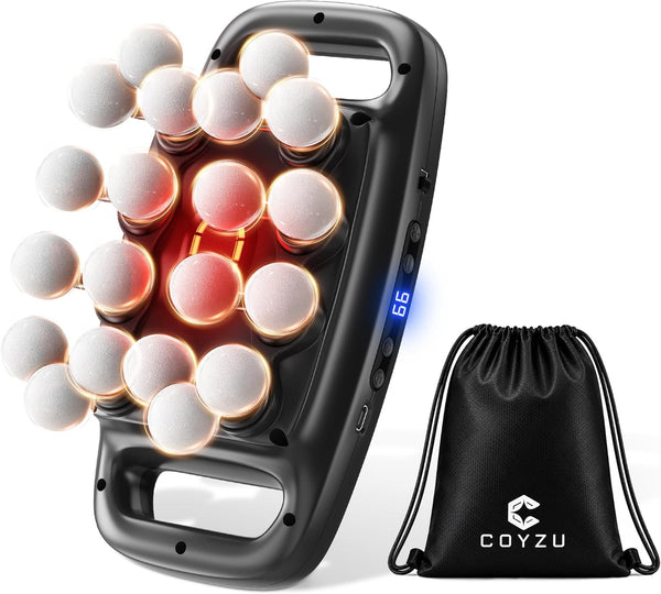 Muscle Massage Gun, Percussion Multiple Head for Shoulder Pain Relief | 20 Head Deep Tissue, 3 Modes & 99 Levels, Quiet, Portable for Back Neck Legs & Arms, Full Body Relaxing Gifts for Mom